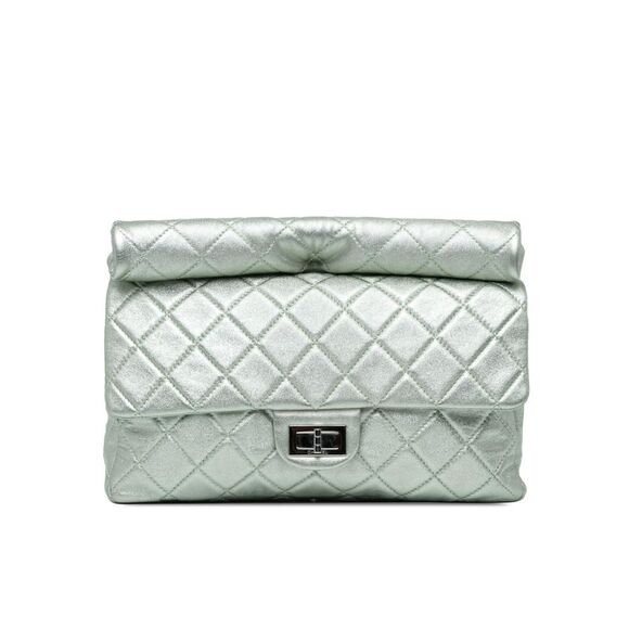Pre Loved Chanel Reissue 2.55 Metallic Calfskin Roll Clutch - Picture 1 of 8